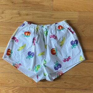 Fruit Print Women's Shorts American vintage